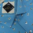 Print Blue Shirt : Party