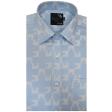 Print Blue Shirt : Party