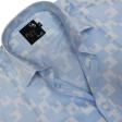 Print Blue Shirt : Party