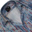 Print Blue Shirt : Party