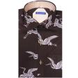 Print Brown Shirt : Slim