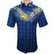 Handpainted Blue Shirt : Ditto