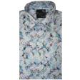 Print Light Blue Shirt : Party