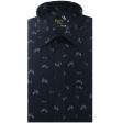 Print Navy Blue Shirt : Party