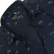 Print Navy Blue Shirt : Party