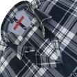 Checks Navy Blue Shirt : Slim
