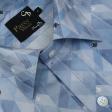 Print Blue Shirt : Party