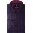 Checks Maroon Shirt : Business