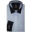 Stripes Blue Shirt : Business