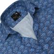 Print Blue Shirt : Party