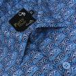 Print Blue Shirt : Party