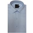 Self Design Light Blue Shirt : Business