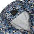 Print Blue Shirt : Party