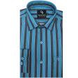 Stripes Navy Blue Shirt : Business