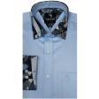 Self Design Blue Shirt : Business