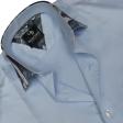 Self Design Blue Shirt : Business