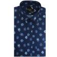 Print Navy Blue Shirt : Party