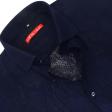 Self Design Navy Blue Shirt : Slim