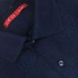 Self Design Navy Blue Shirt : Slim