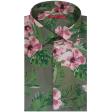 Print Green Shirt : Slim