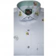 Print Blue Shirt : Party