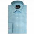 Check Aqua Blue Shirt : Business