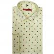 Print Cream Shirt : Slim
