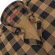 Checks Peach Shirt : Slim