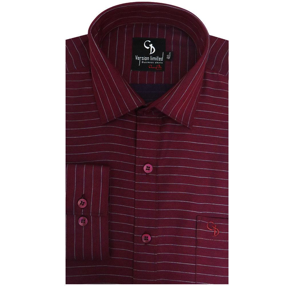 Charaghdin.com - Stripes Maroon Shirt