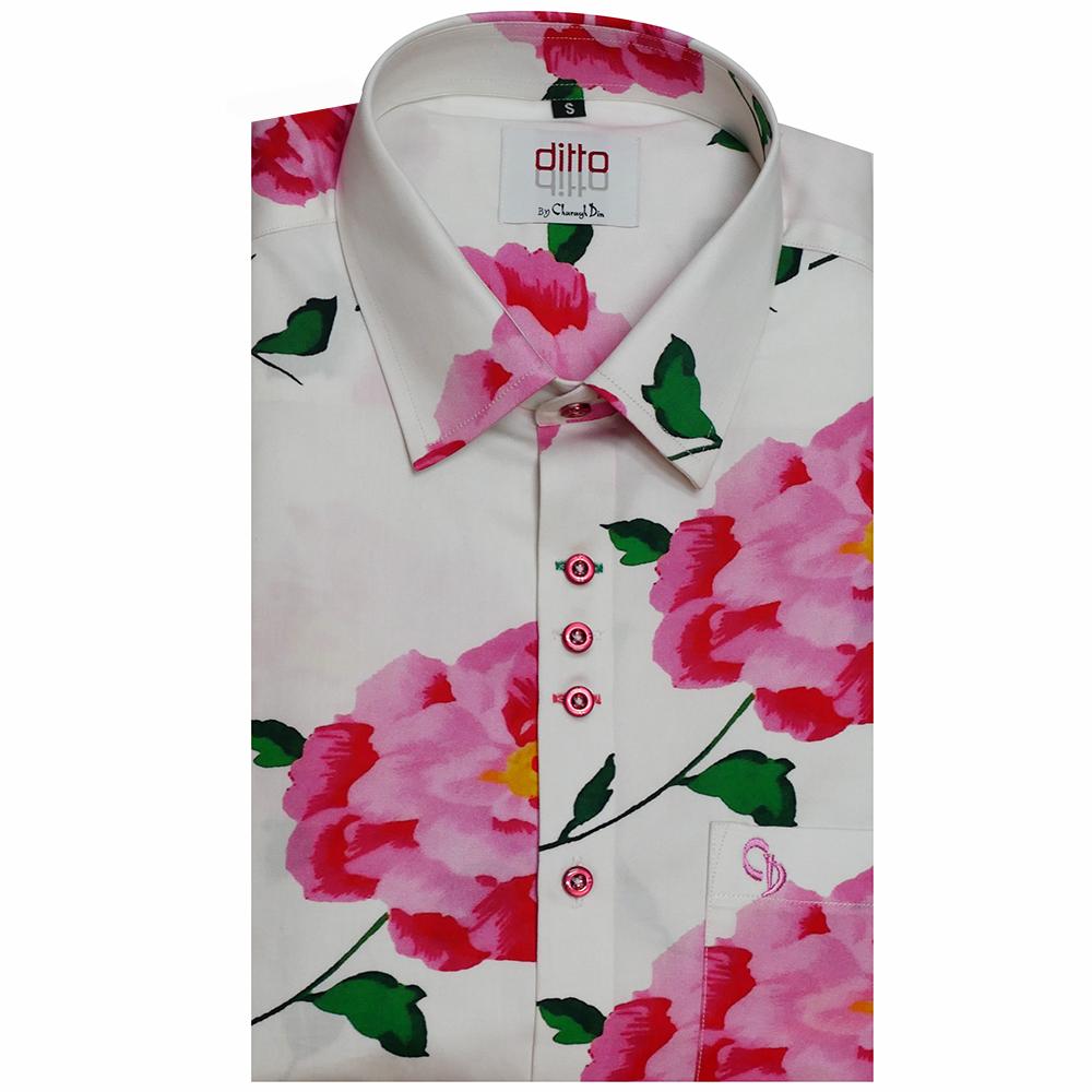 Charaghdin Print White Shirt