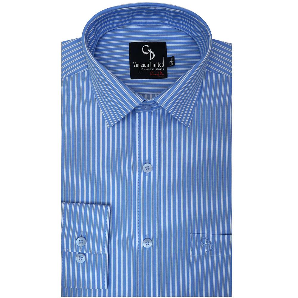 Charaghdin.com - Stripes Navy Blue Shirt