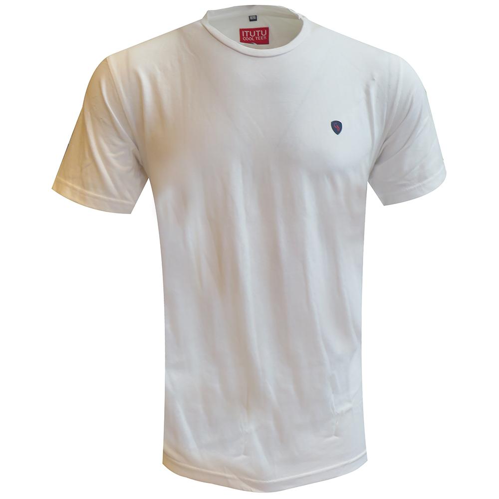 Get on with the best in style by opting for styles such as this white tee.Its classic look and comfy fit makes it ideal for work or the weekend. 