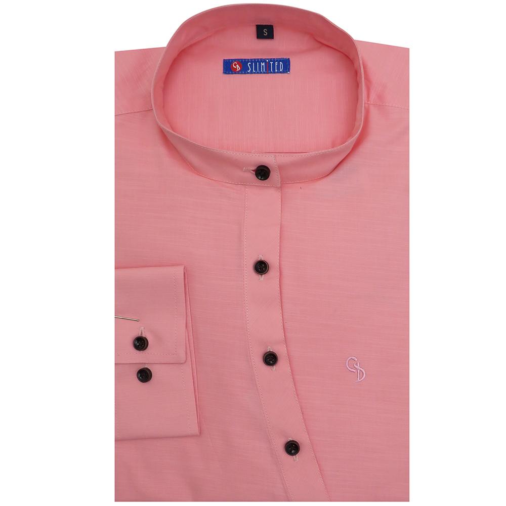 Score a dapper look by slipping into this Kurta Style Shirt It features an unconventional front placket and asymmetrical hemline.