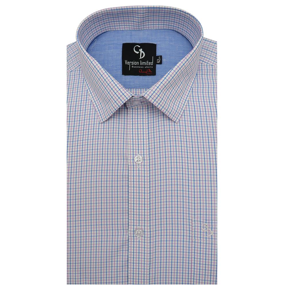 Add some blues to your new season wardrobe with this smart check shirt.perfect for outings over the weekend,you can pair it up with washed jeans.
