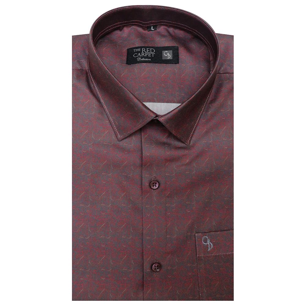 Charaghdin.com - Print MAROON Shirt