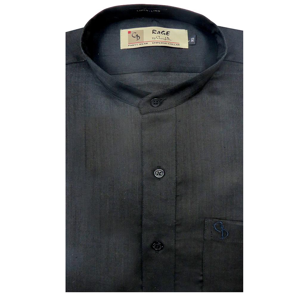 Layer up in style with modern yet edgy in this shirt which has mandarin collar,it can be paired with jeans or a trousers according to the occasion.